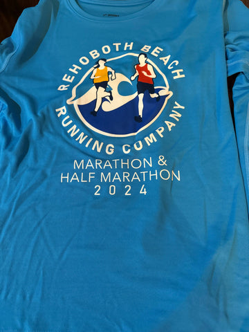 2024 Rehoboth Marathon & Half Marathon unisex race shirt short sleeve