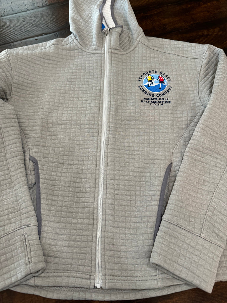 2024 Rehoboth Marathon & Half Brooks Men's Full zip midweight hoodie